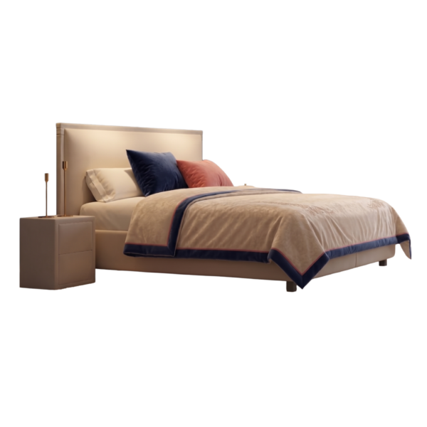 Boxspring Fero affordable upholstered bed in Cream – BM Meubelen Belgium