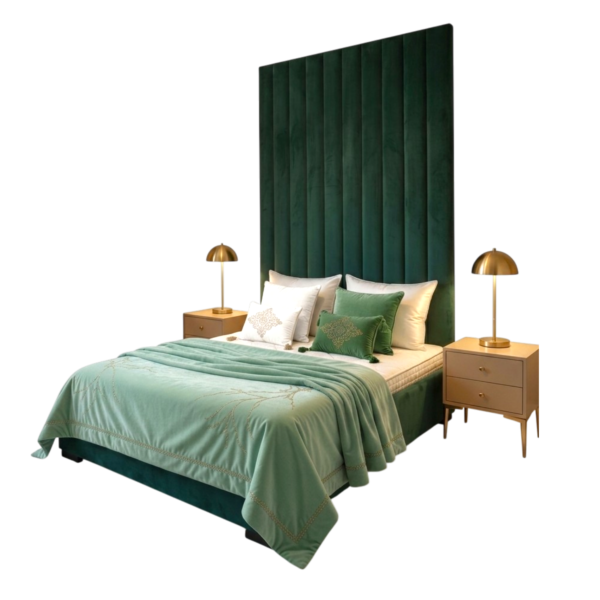 Boxspring Belgium Orvani upholstered bed in Cream — BM Meubelen
