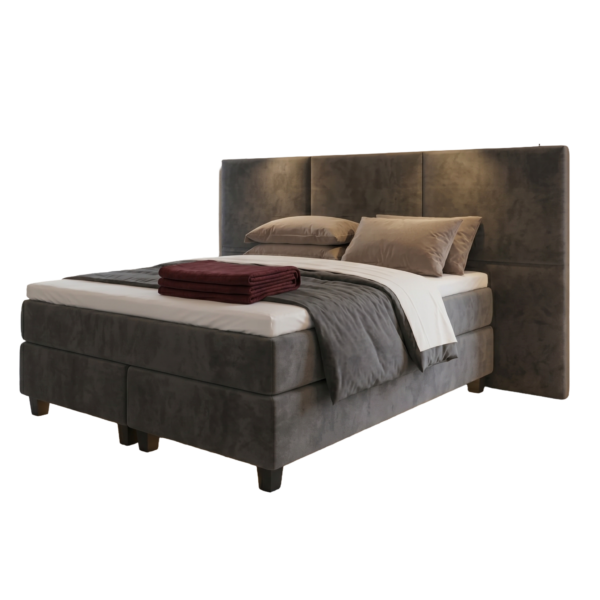 Boxspring Belgium Travino premium upholstered bed in Cream — BM Meubelen