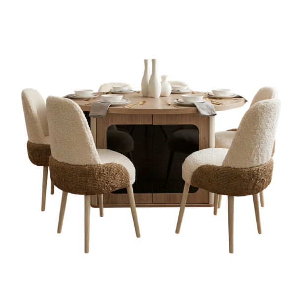 Luxe zwarte eettafel Royale 6 met modern onderstel BM Meubelen