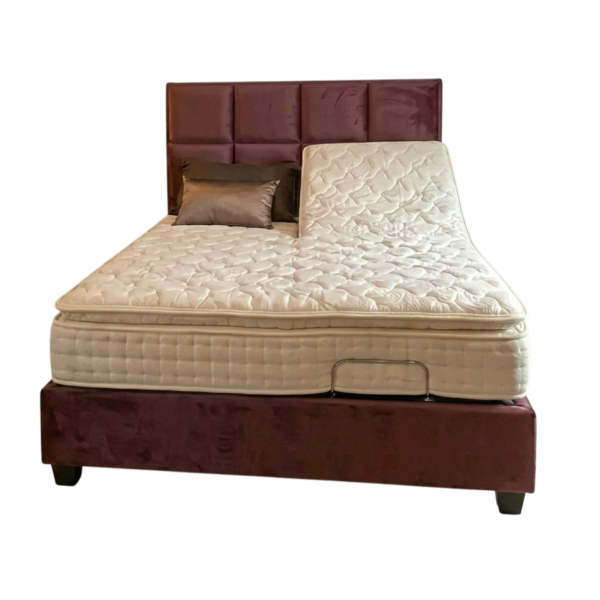 Luxe gestoffeerd BLOK BED upholstered bed belgium van BM Meubelen